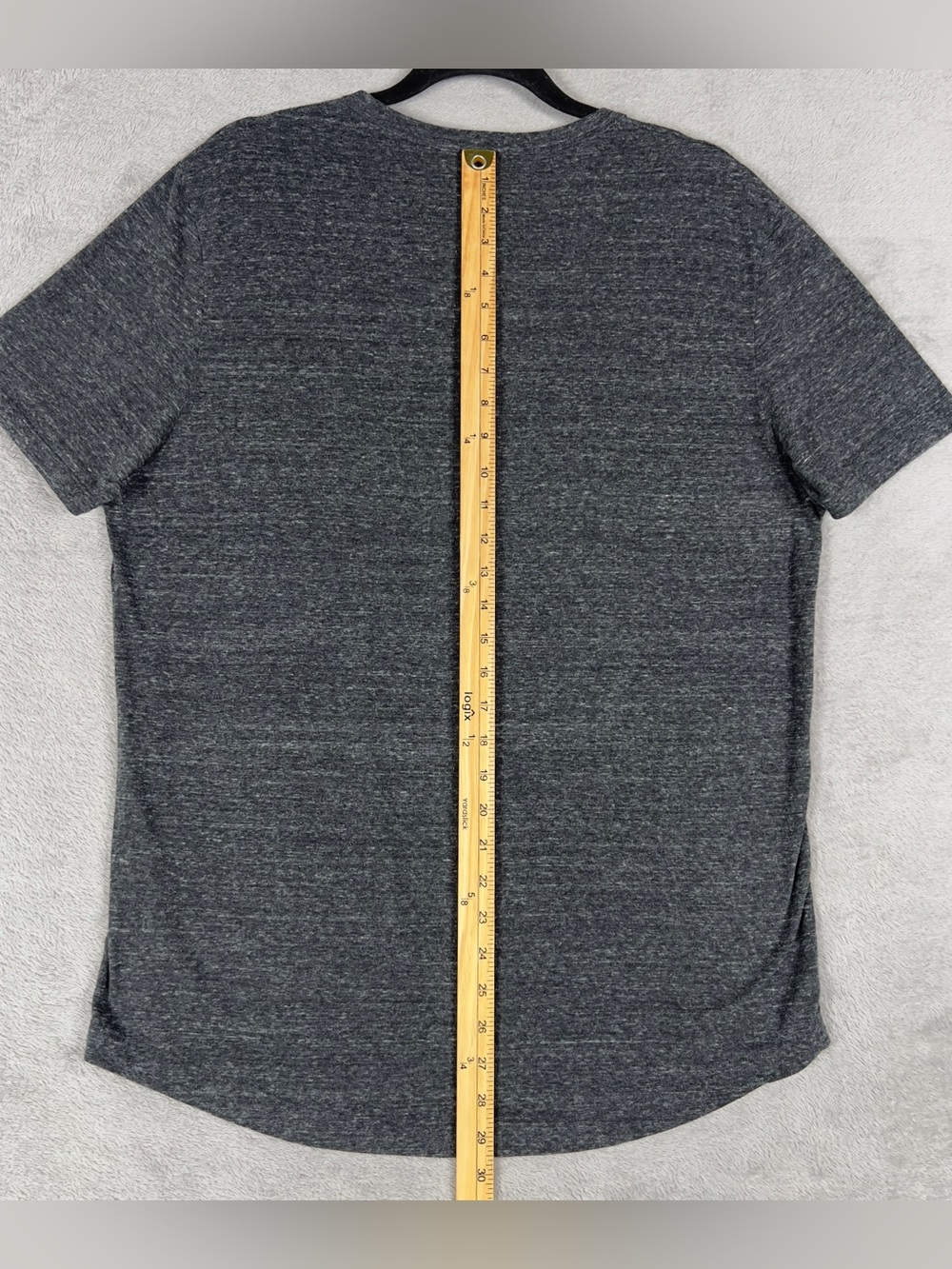 Buck Mason Slub Curved Hem T-Shirt Men's Large Charcoal Short Sleeve USA Made - Picture 11 of 11